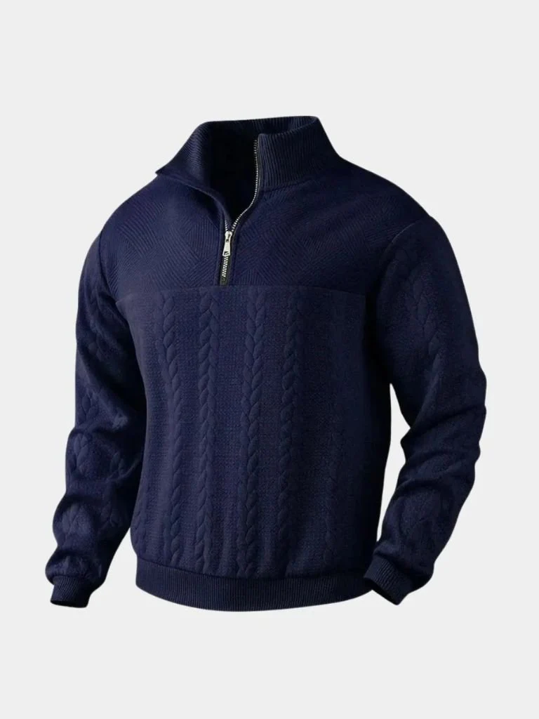 Men’s Knit Sweater – Essential Henley Quarter Casual Everyday Knitwear - Image 10