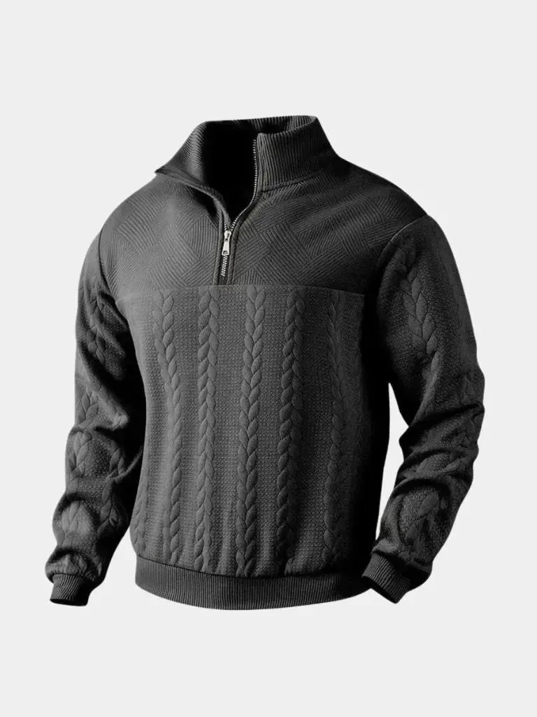 Men’s Knit Sweater – Essential Henley Quarter Casual Everyday Knitwear - Image 4